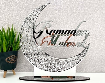 Ramadan Mubarak Schild, Ramadan Dekoration, islamische Kunst, Ramadan Geschenke, muslimische Wohndekoration, Eid Geschenke, Acryl Eid Dekor