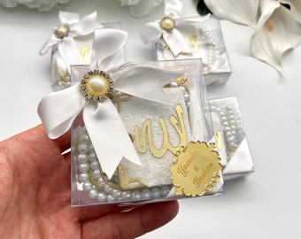 Mini Tasbih del Corán personalizado: recuerdos de boda islámicos, caja de regalo para Eid