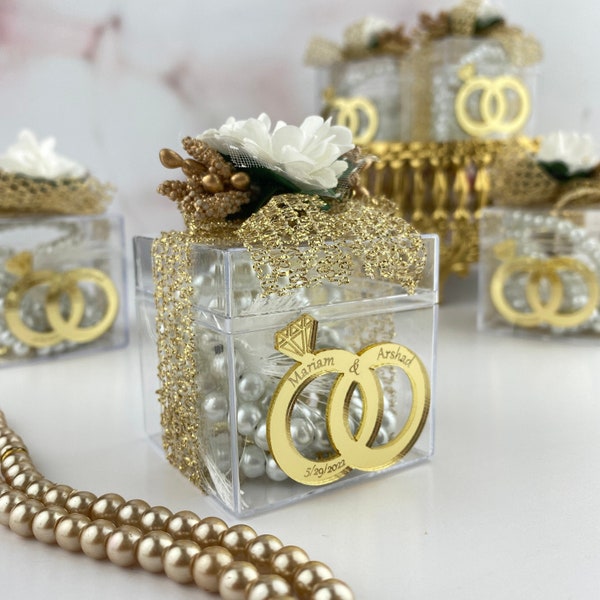 Hochzeitsgeschenke, Ferrero Rocher, Kaffee, Tasbih-Geschenke, Nikkah-Geschenke, Gastgeschenke, islamische Hochzeitsgeschenke, Brautparty