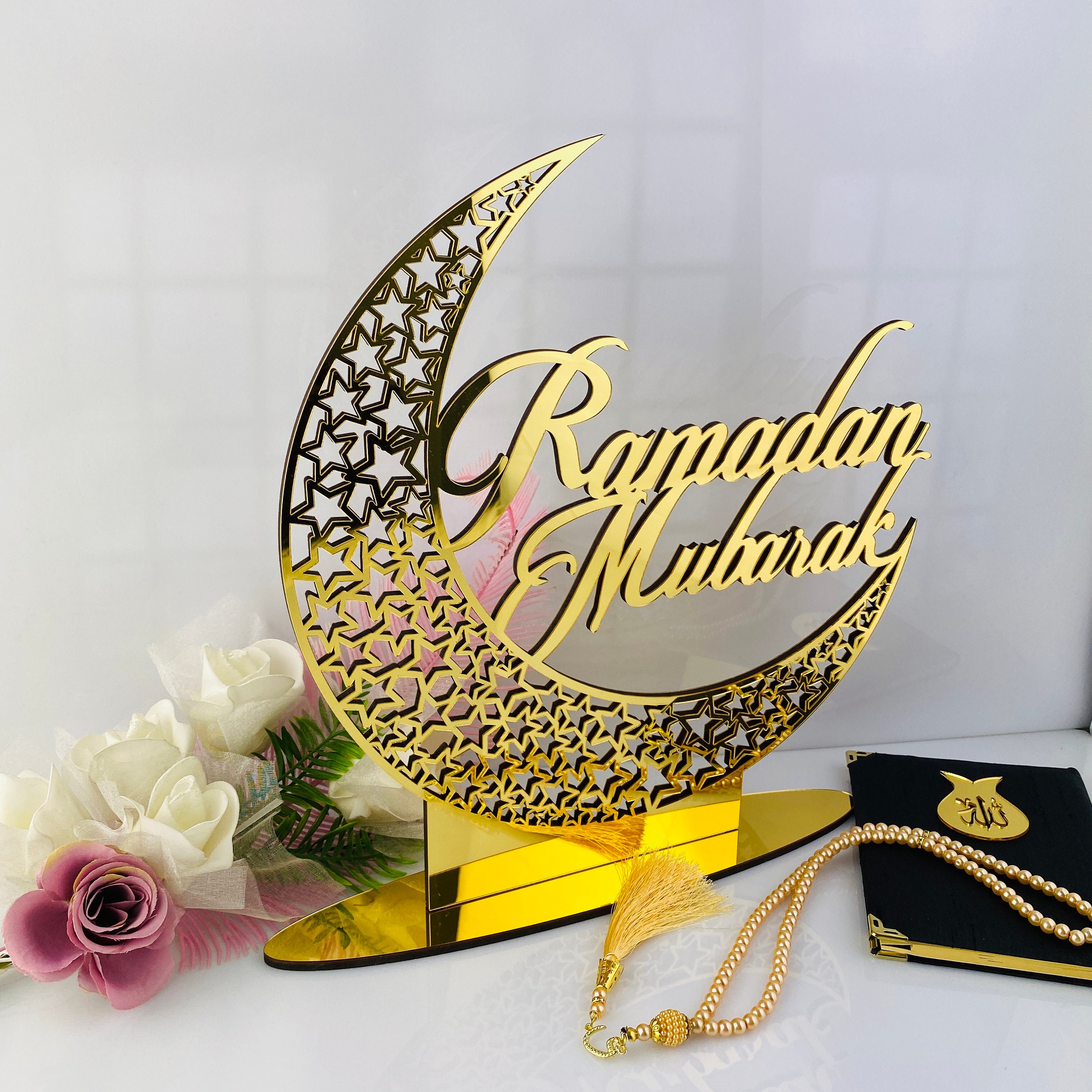 Ramadan Kareem Decor, Eid Decoration, Crescent Moon Decor, Ramadan Gifts,  Islamic Home Gifts, Eid Gift, Acrylic Home Decor, Eid Gifts 
