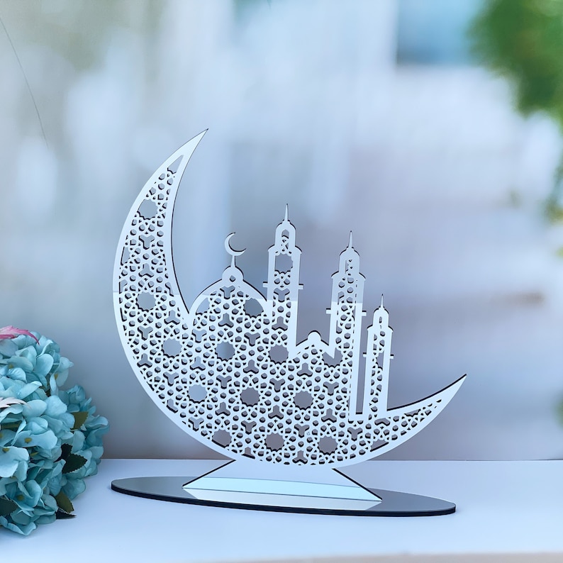 Crescent Moon Decor Islamic Wall Art Ramadan Decoration Etsy