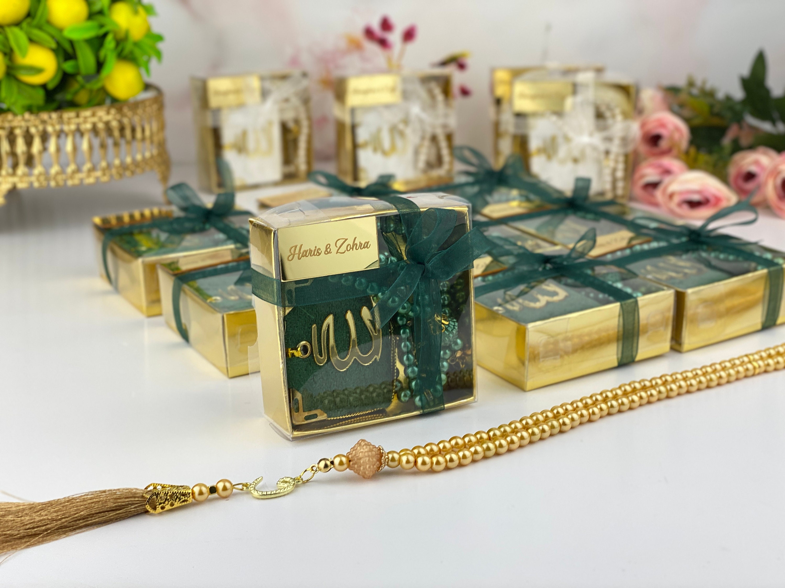 Islamische Geschenke, Mini-Koran-Tasbih-Geschenkset, Hochzeitsgeschenke,  islamische Partygeschenke, muslimisches Hochzeitsgeschenk - .de