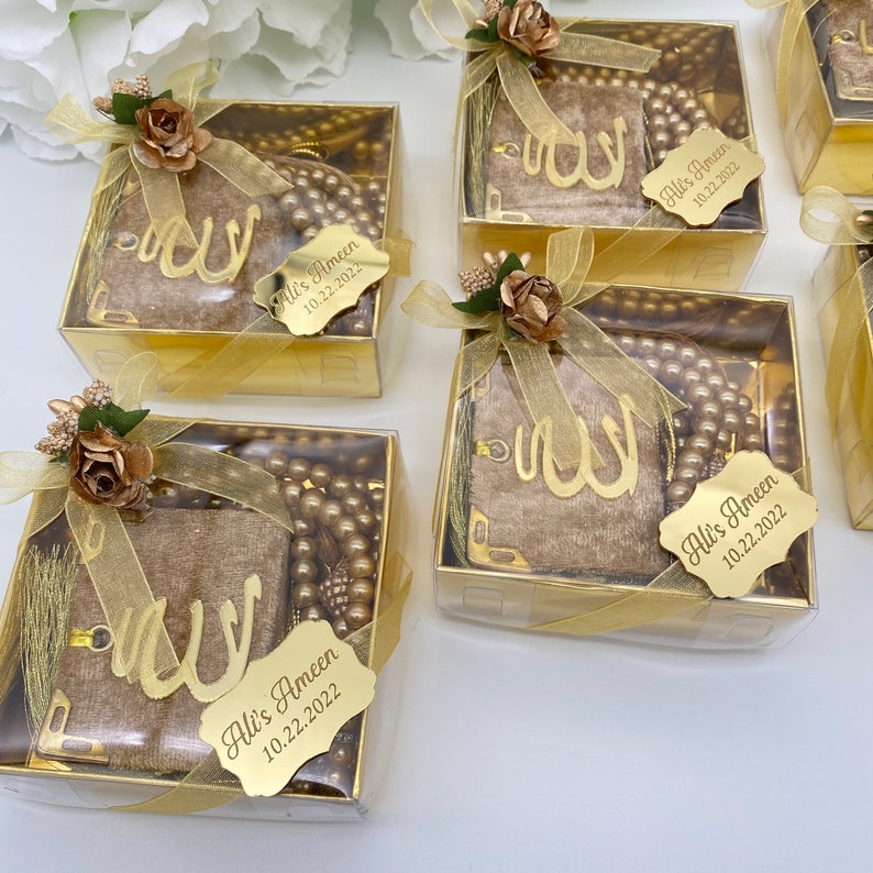 Faveurs de mariage islamiques rustiques, faveurs de baby shower, faveurs Nikkah, cadeaux Ameen, remise des diplômes islamiques, cadeaux mini Coran et Tasbeeh image 6