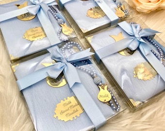 Personalized Pearl Tasbih & Yaseen Book Gift Set