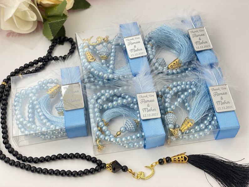 Islamic Wedding Gift, Engagement Gifts, Ameen Favors, Muslim Gifts, Tasbih Favors, Personalized Islamic Gift, Prayer Beads, Islamic Gift Set image 5