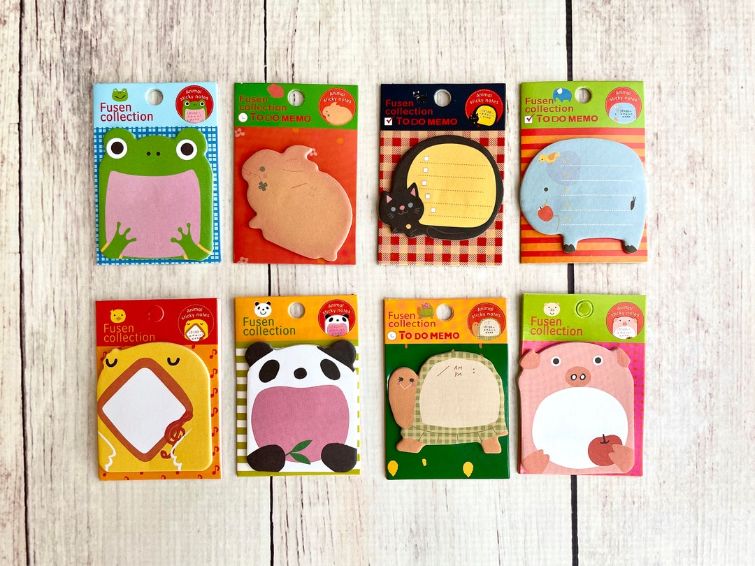 8 Pcs Mini Sticky Note Memo Paper Pads Animal Kids Party Favors