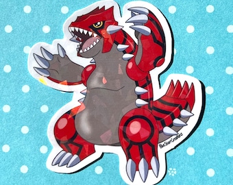 Holographic Groudon Sticker
