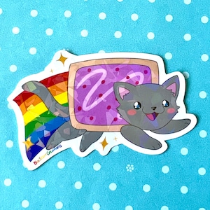 Nyan Cat Holographic Sticker