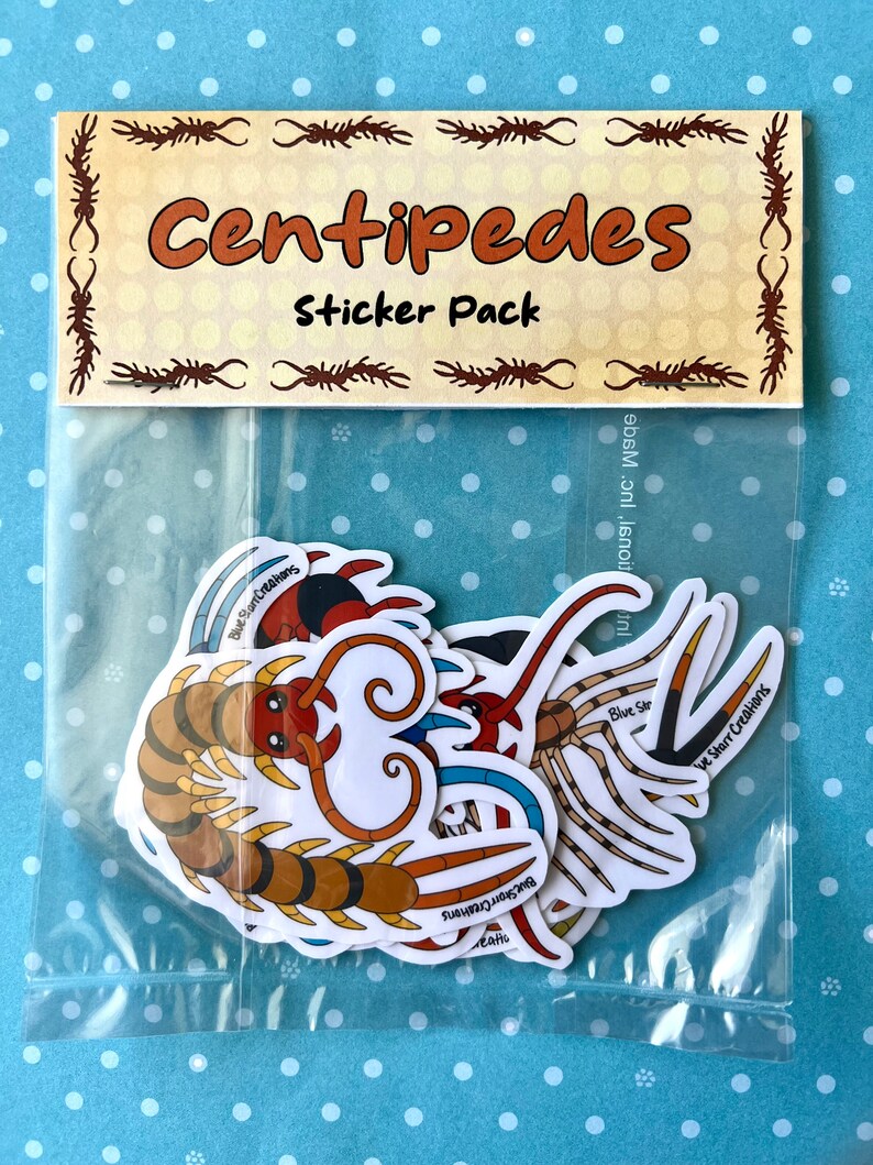 Centipedes Sticker Pack Etsy