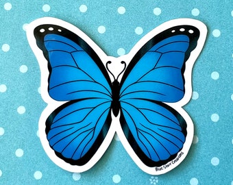 Blue Morpho Butterfly Sticker