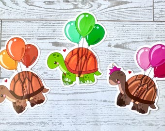 Balloon Turtle Stickers