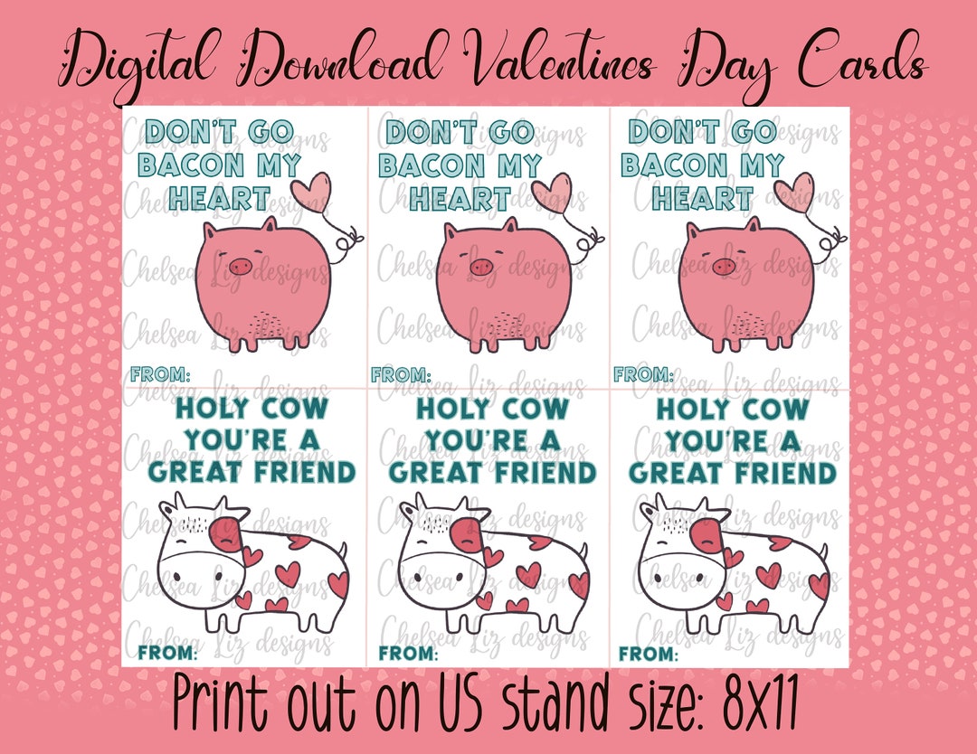 Pun Valentine Cards Valentine Cards For School Valentines For Kids Animal Pun Valentines Funny