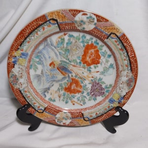 Antike Japan Meiji Periode Satsuma Hand Dekoriert Teller Dia26cm