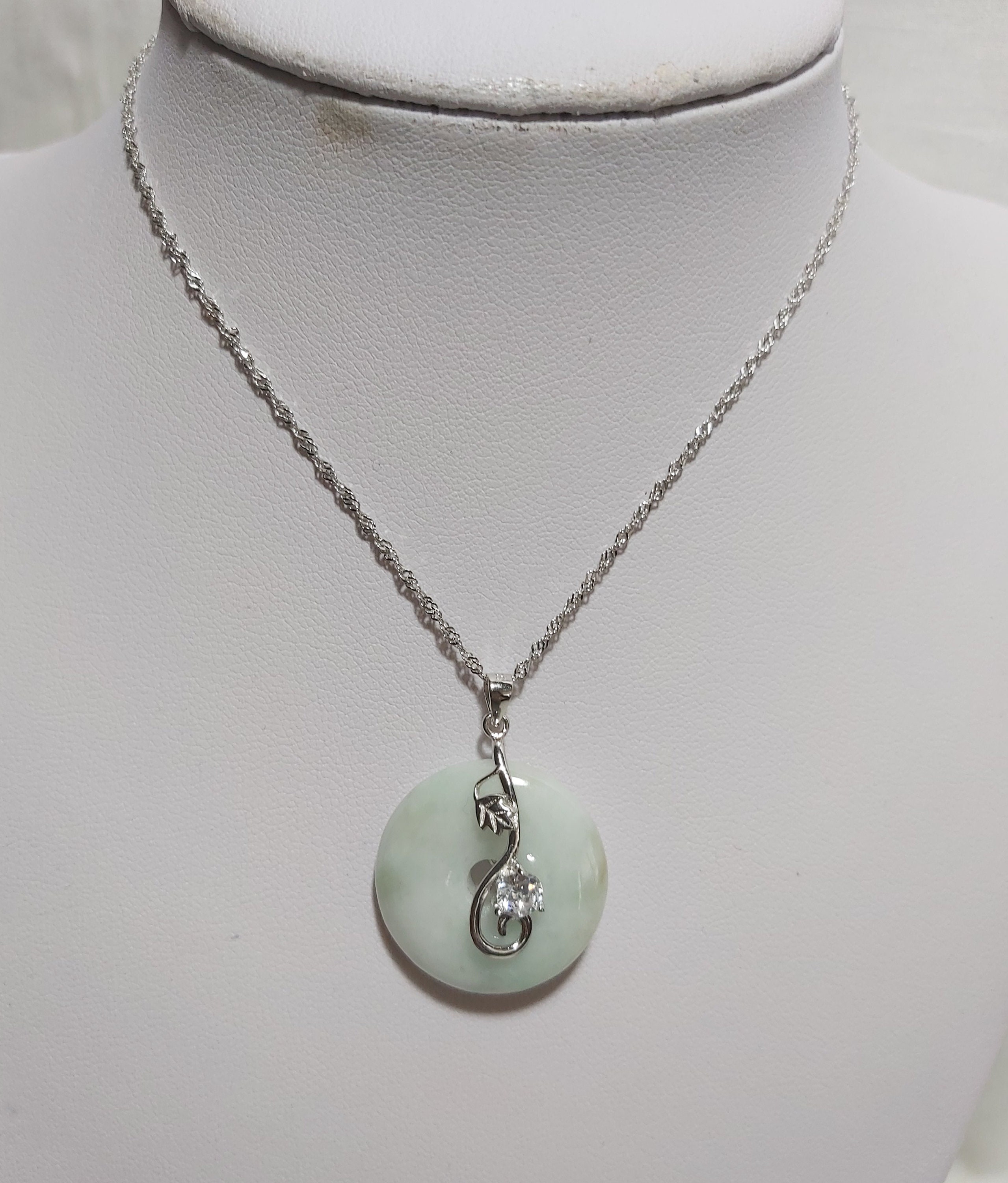 Brand New Jadeite Jade Harmony (luck) Pendant Necklace in