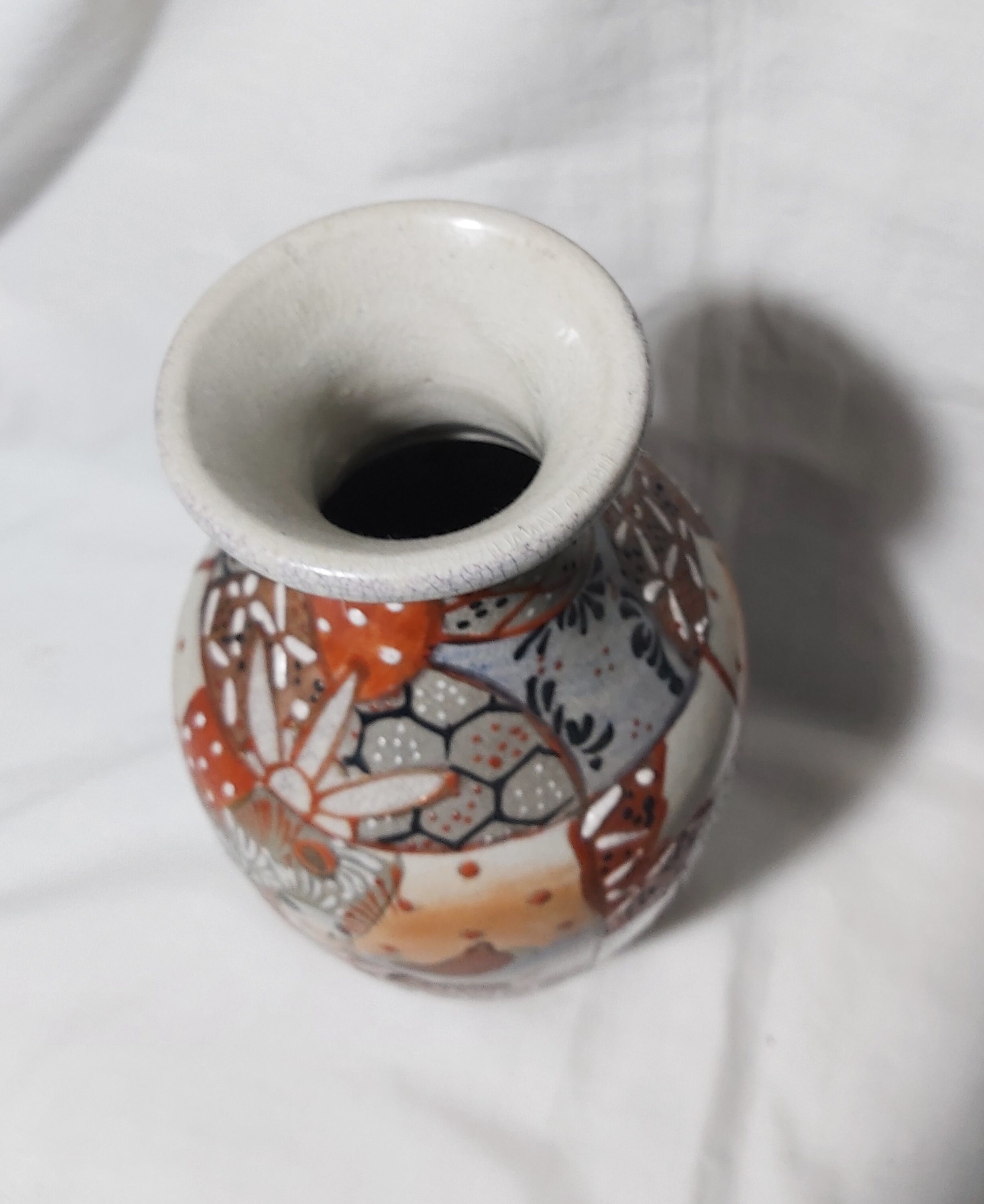 Antique Meiji Period Japan Hand Painted Kutani Satsuma Vase Etsy