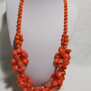 Pro-owned  Pink coral statement necklace L60cm Weight166g as new (only used a couple of times)