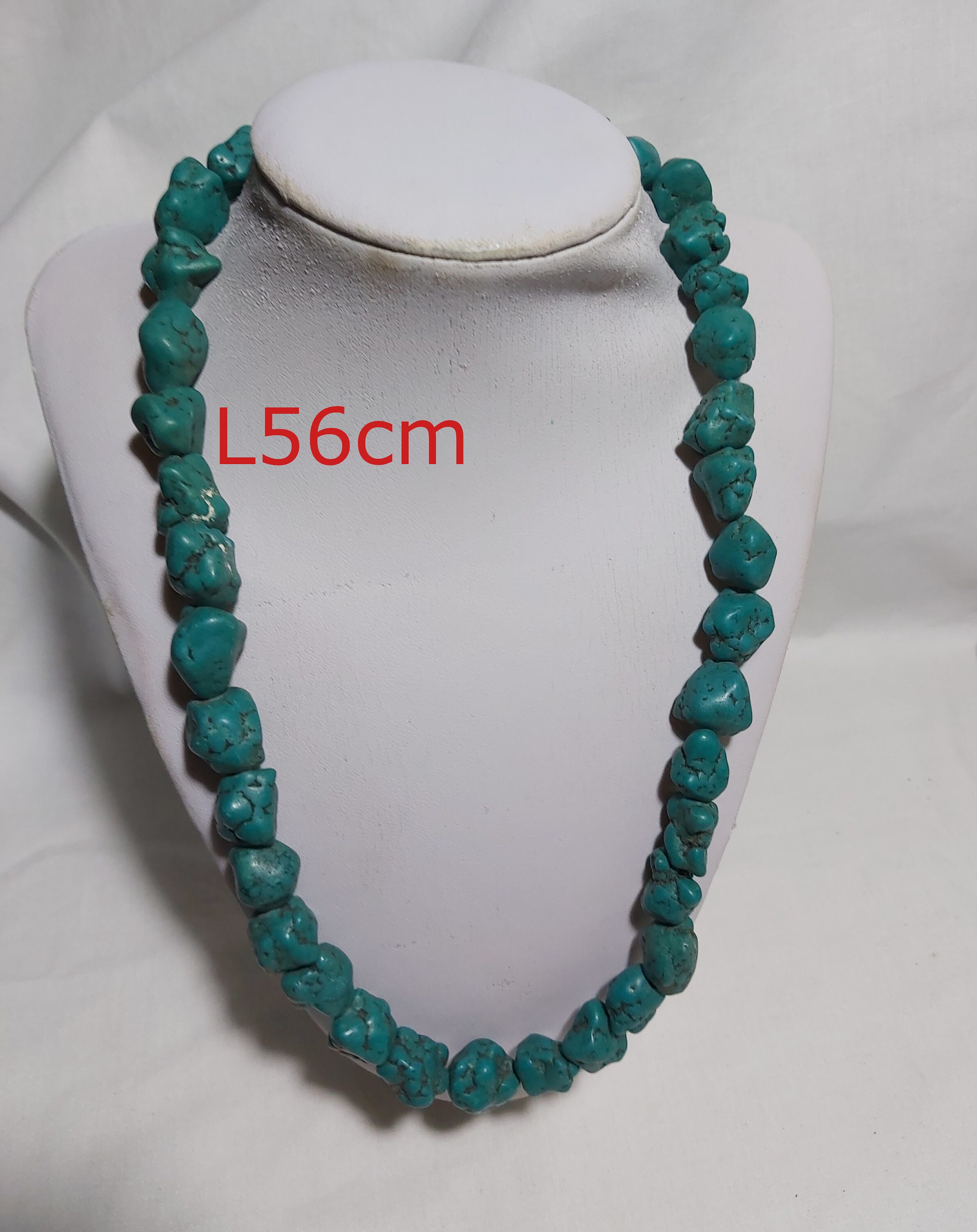 Antique Tibet Genuine Blue Raw Turquoise Necklace L56cm W101g - Etsy