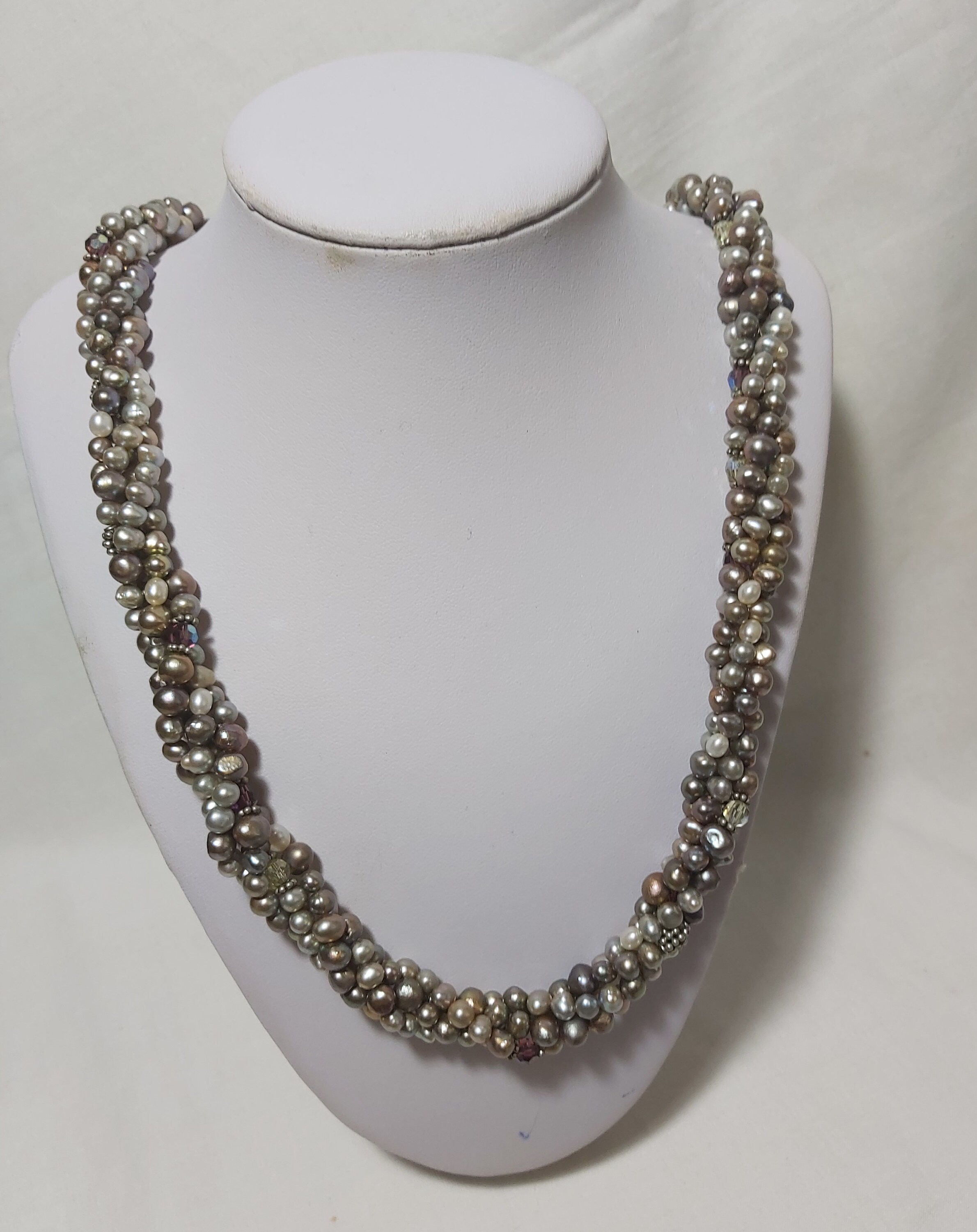 Collana Di Perle D'acqua Dolce Nere Naturali – 4-5 Mm – Baroque – 16-28 Cm