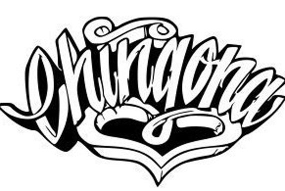 Chingona Calligraphy Graffiti SVG PDF JPEG Mexican Flag