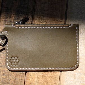 Handcrafted Leather Keychain Wallet - Minimalist Coin Purse