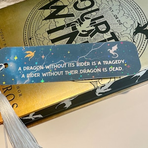 Fourth Wing inspired holographic bookmark