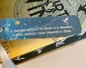 Fourth Wing inspired holographic bookmark