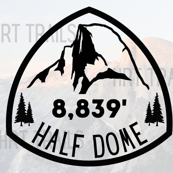 Half Dome Window Decal - Hiking - Backpacking