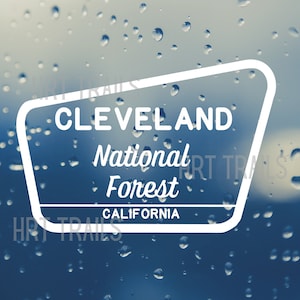 Cleveland National Forest Vinyl Car Decal - California NF