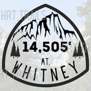 Mt. Whitney Window Decal - Hiking - Backpacking