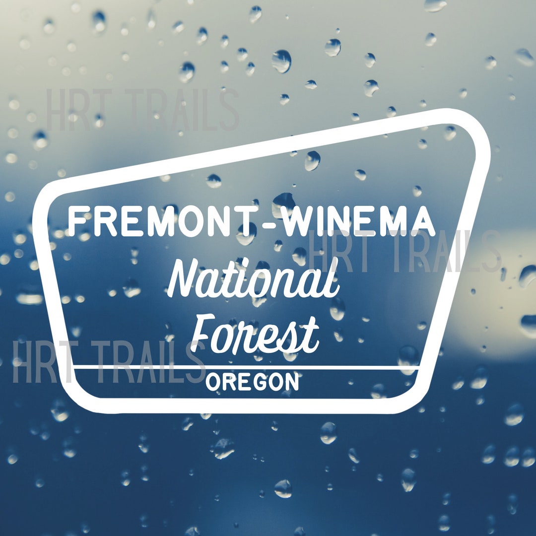 Fremont-winema National Forest Oregon Car Window Decal: Oregon Hiking ...