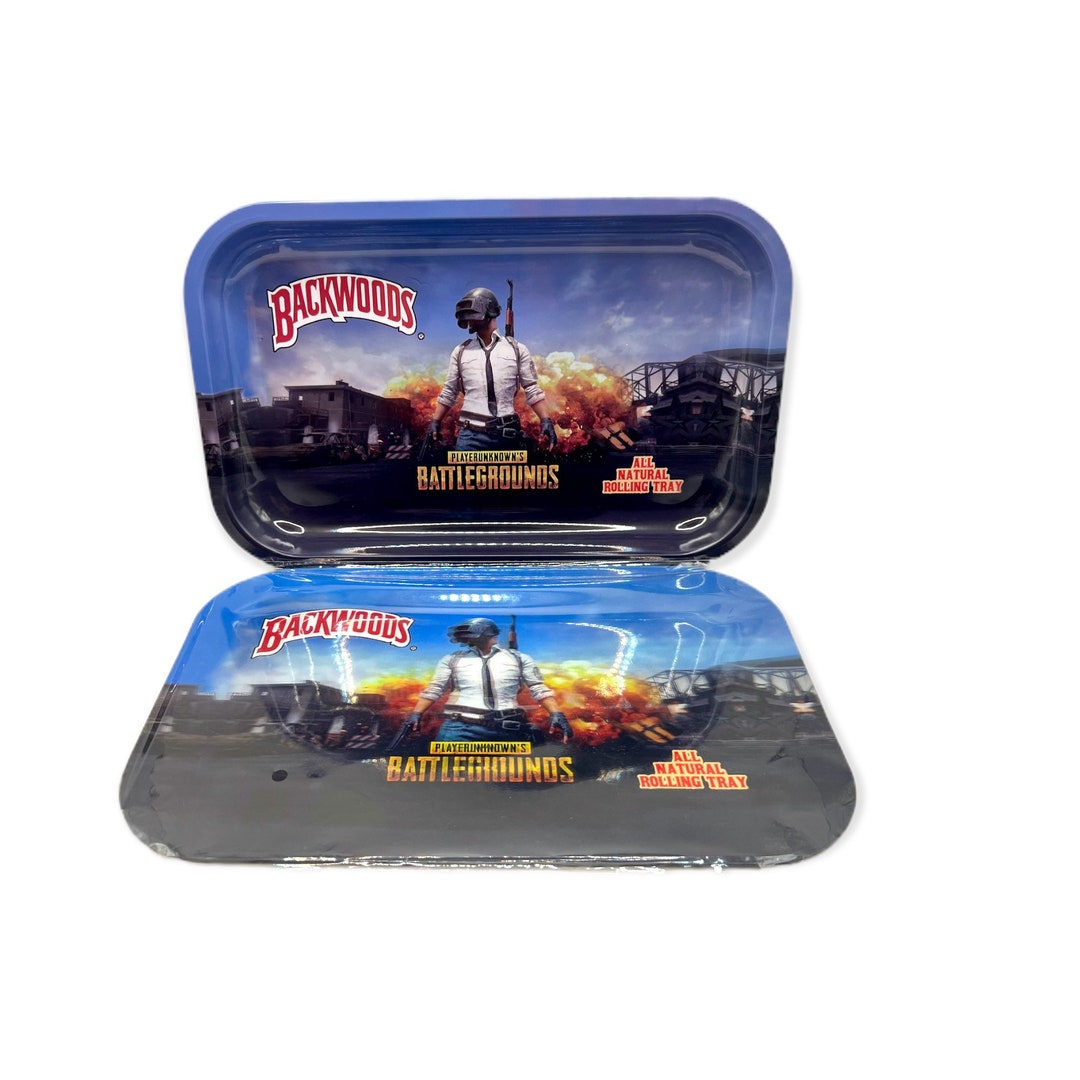 Large Metal Backwoods Rolling Tray With Lid Etsy