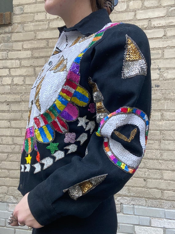 Modi Denim 1980s Sequin Denim Jacket