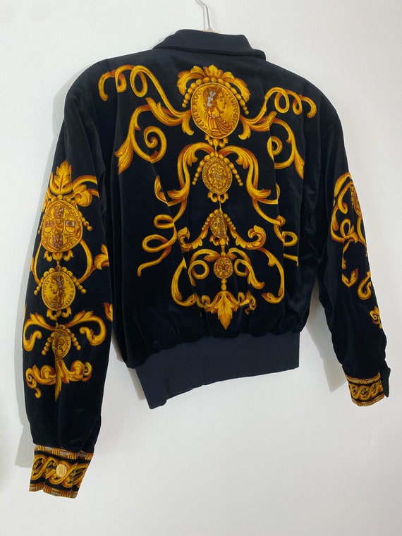 1980s Escada Coin Brocade and Scrollwork Velvet B… - image 7