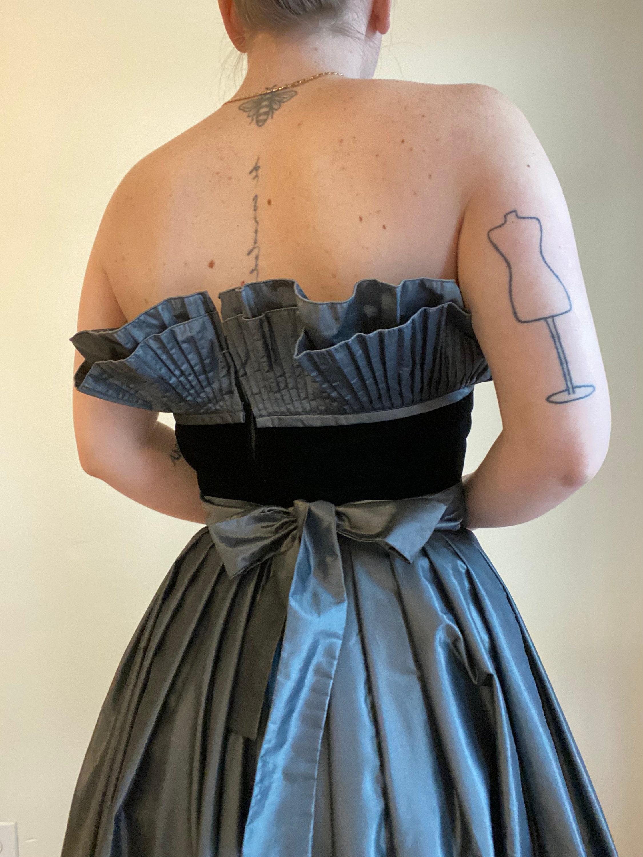 80s velvet and taffeta ballgown with bolero main image 0