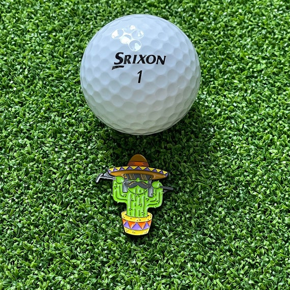 Golfing Cactus Golf Ball Marker Golf Gift Golf Accessory Etsy