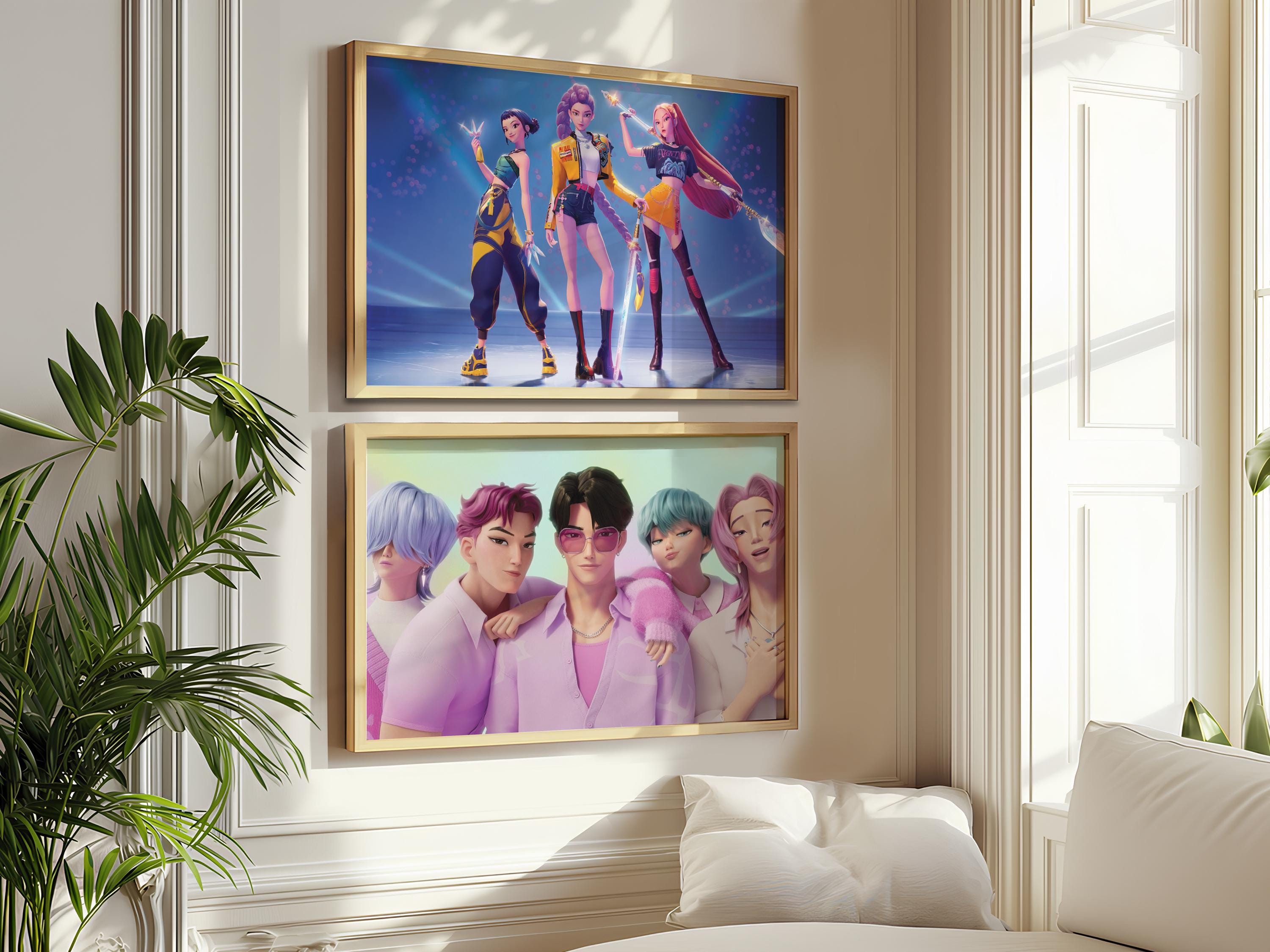 Poster KPop Hunters Sur Toile 30x45 Cm - Déco Murale Pour Chambre, Bureau - Impression Haute Qualité Résistante Aux UV - 2