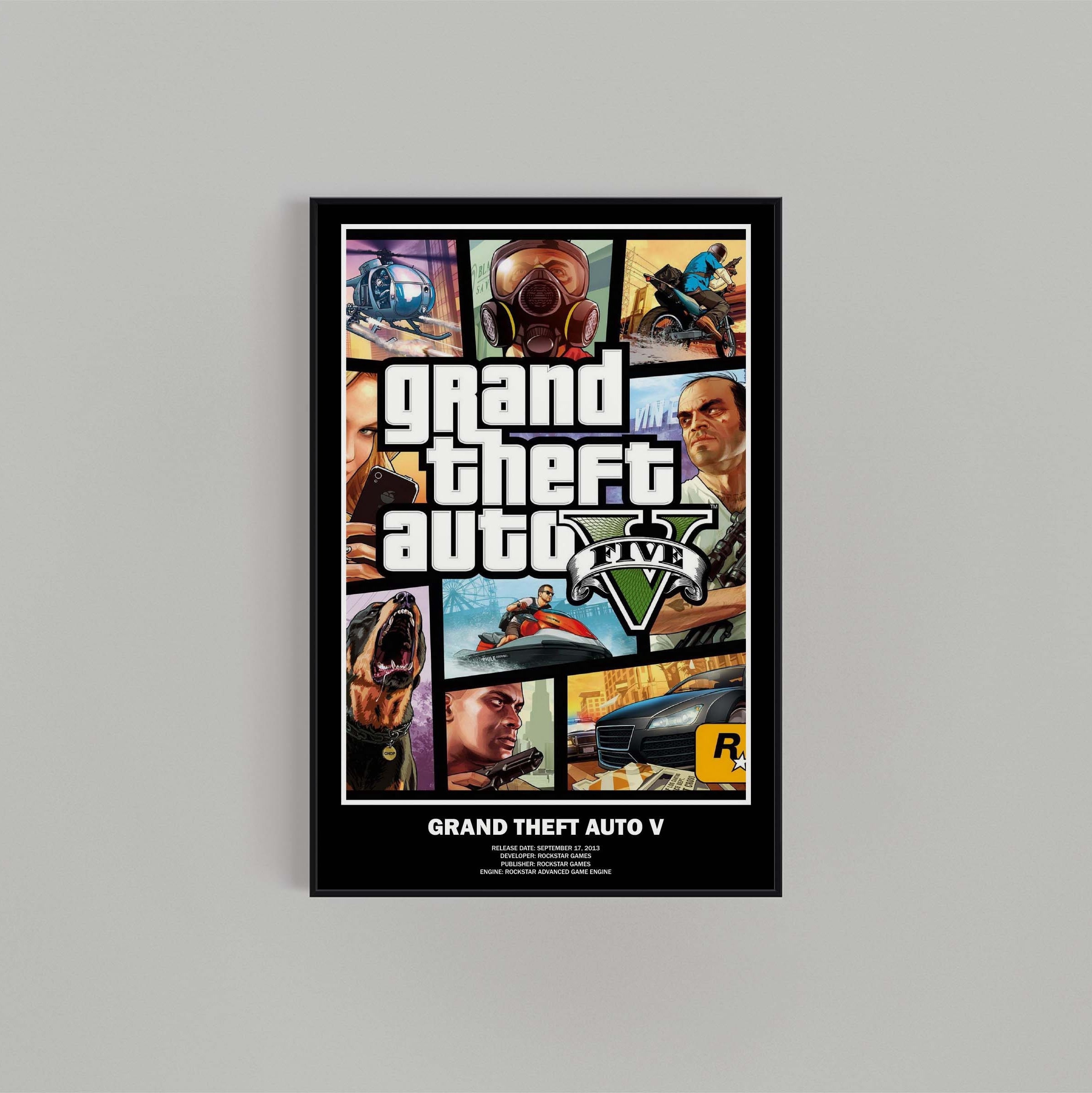 Grand Theft Auto 5 Poster GTA 5 GTAV 12x18 inches