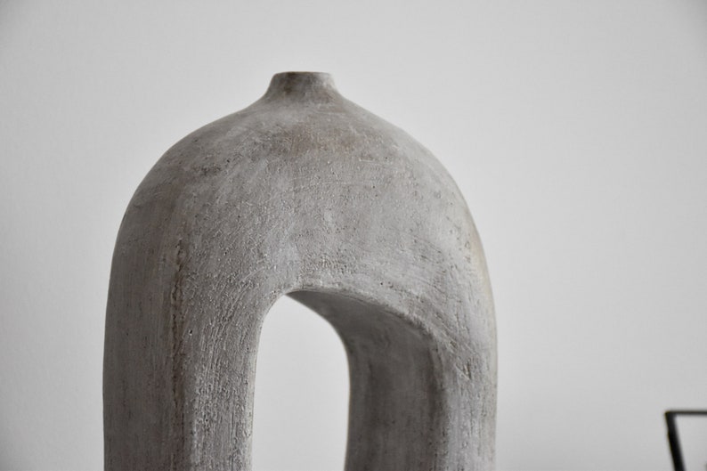 Void BW2, Ceramic Sculptural Vase, Minimalist Modern Ceramic Vase, Black Ceramic Vase, Decorative Vase image 5