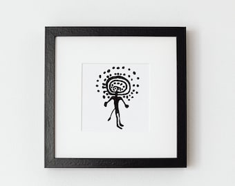 Höhlenzeichnungen Poster, quadratischer Druck, minimalistischer Wanddruck, raffinierte Wohnkultur, Kunstdrucke herunterladen, digitaler Download