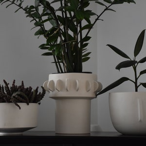 White Ceramic Planter // Ceramic Handmade Planter // Minimalist Pot // Simple and Modern Design // Bohemian Planter // Mothers Day Gift image 4