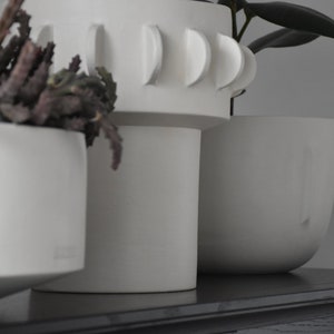 White Ceramic Planter // Ceramic Handmade Planter // Minimalist Pot // Simple and Modern Design // Bohemian Planter // Mothers Day Gift image 6