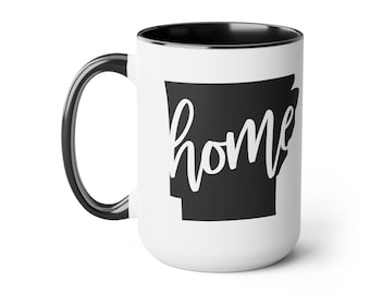 Arkansas Mug | State Mug | Home Mug | Gift For Him | Gift For Her | Moving Away Gift | Arkansas GiftTwo-Tone Coffee Mugs, 15oz