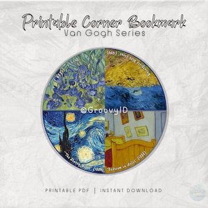 10 Van Gogh Digital Corner Bookmarks Set – Printable Art Bookmarks for Readers – Famous Painting Inspired Download - Digital Bookmarks