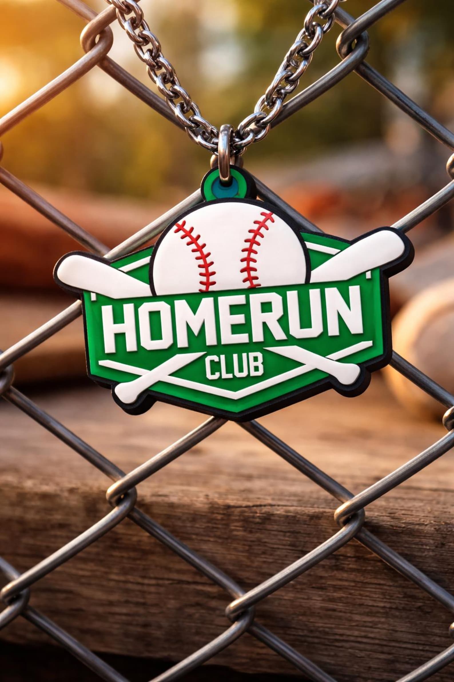 Home Run Club Logo Chain STL | 6” Baseball Pendant 3D Print File ...