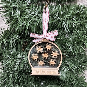 Laser | Snowflake Snowglobe shaker Ornament SVG laser digital file - glow forge - mira - thunder