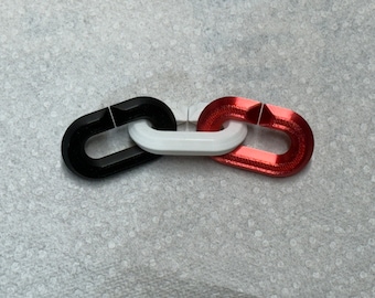 3D Print | Chain links digital stl and 3mf file for oversized logo necklaces