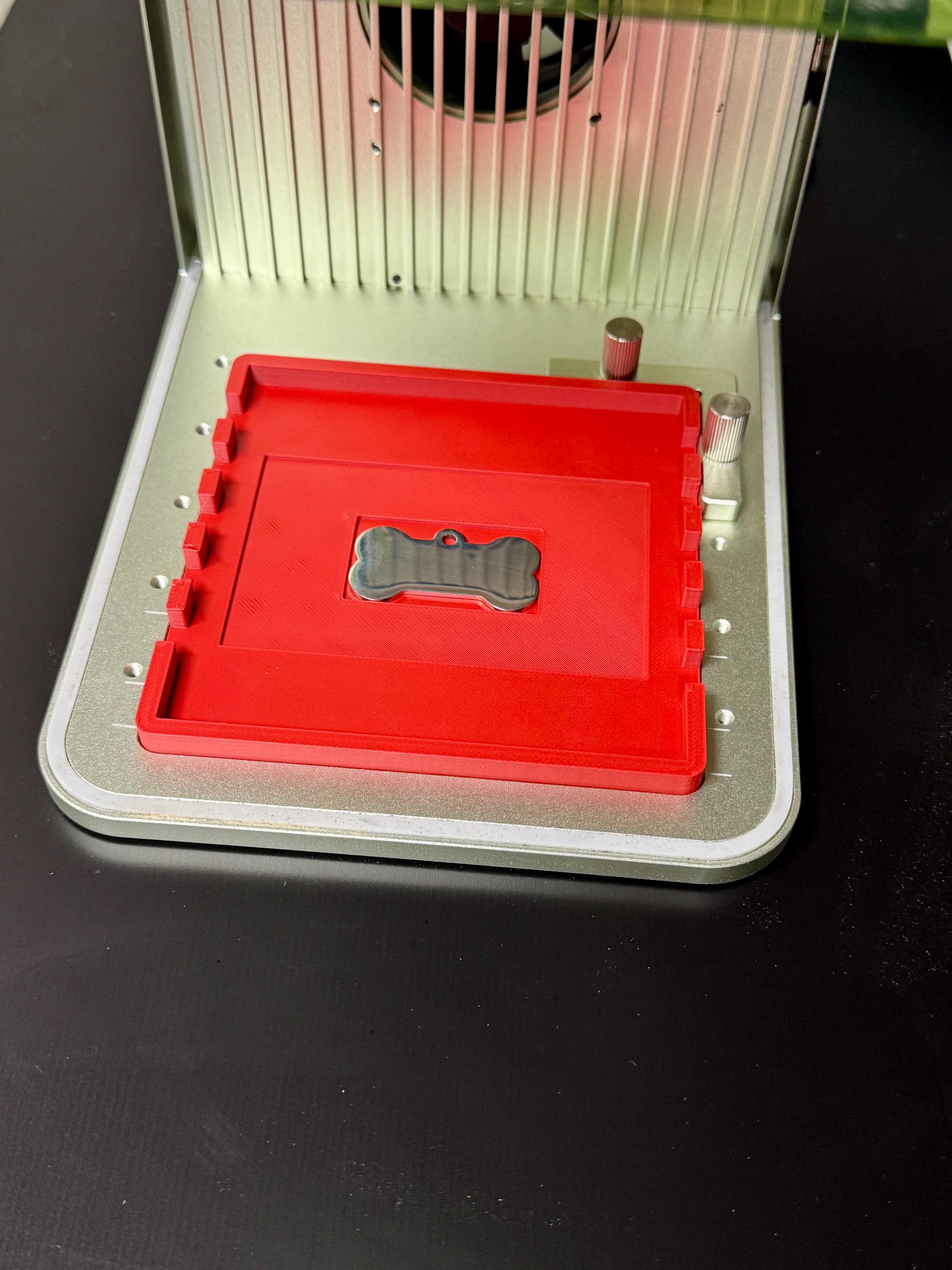 6-in-1 Engraving Jig Compatible With XTool F1 – Multi-Item Holder For Business Cards, Pet Tags, Coasters, Pencils, Military ID Tags