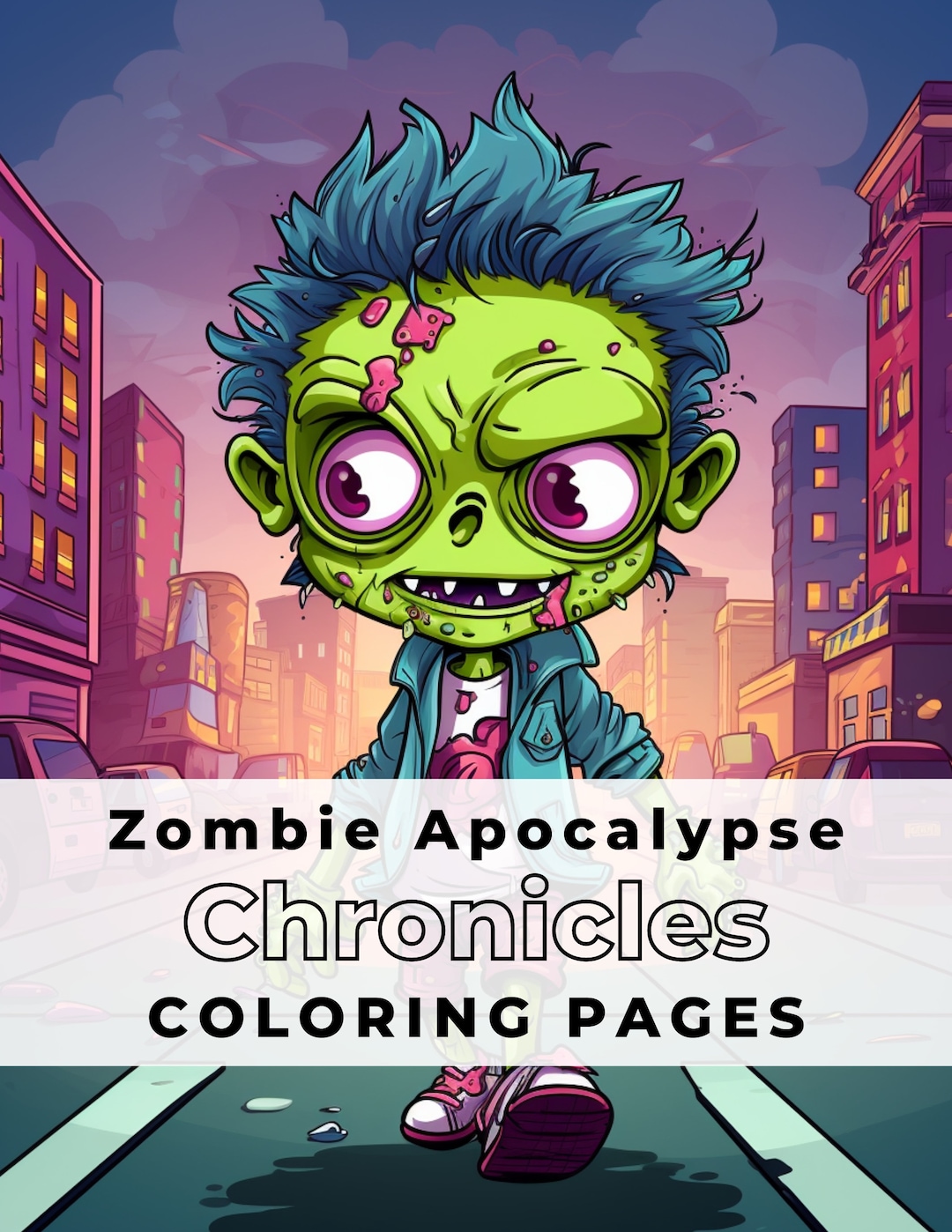 Zombie Apocalypse Coloring Pages - Etsy