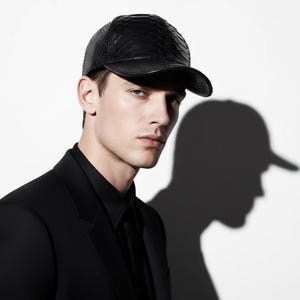 Genuine Python Leather Real Snake Skin Black Exotic Baseball Cap