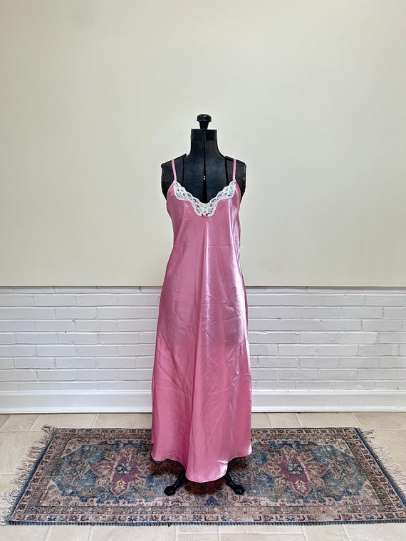 VTG 50s 60s Vassarette Womens Sheer Red Lingerie Boudoir Slip Gown Maxi  Dress XS